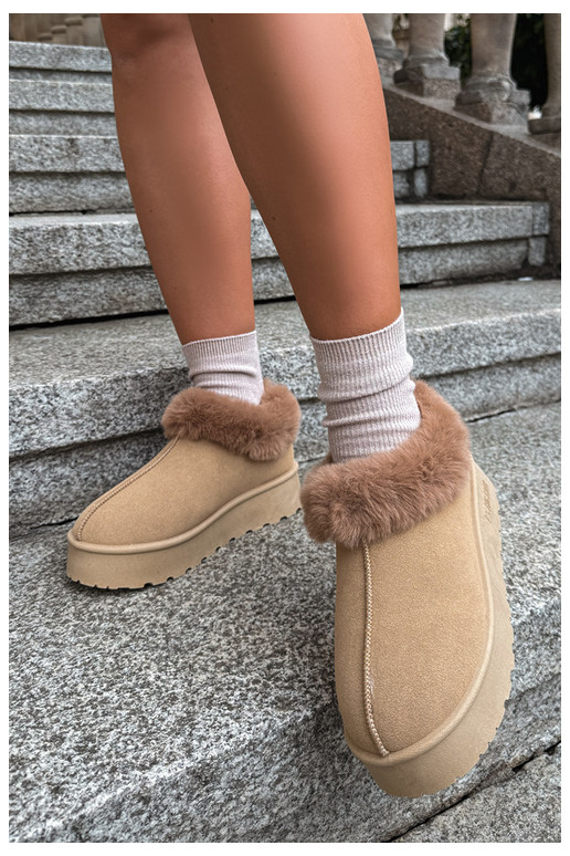 Botas de nieve con plataforma y piel Big Star UU274202 en marrón