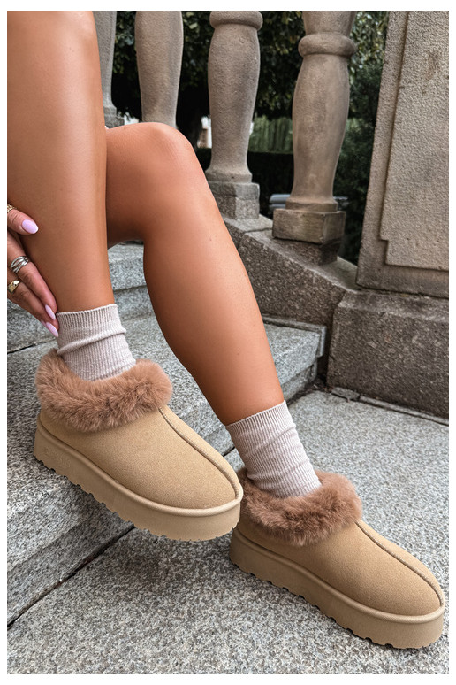 Botas de nieve con plataforma y piel Big Star UU274202 en marrón