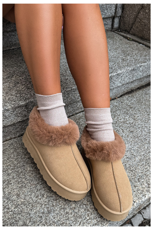 Botas de nieve con plataforma y piel Big Star UU274202 en marrón
