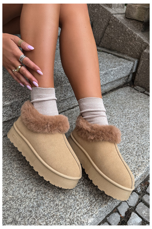 Botas de nieve con plataforma y piel Big Star UU274202 en marrón