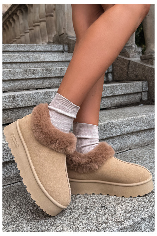 Botas de nieve con plataforma y piel Big Star UU274202 en marrón