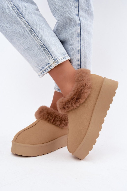 Botas de nieve con plataforma y piel Big Star UU274202 en marrón
