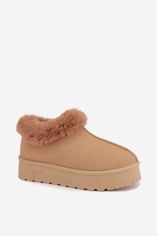 Botas de nieve con plataforma y piel Big Star UU274202 en marrón