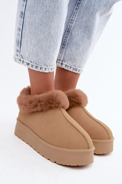 Botas de nieve con plataforma y piel Big Star UU274202 en marrón