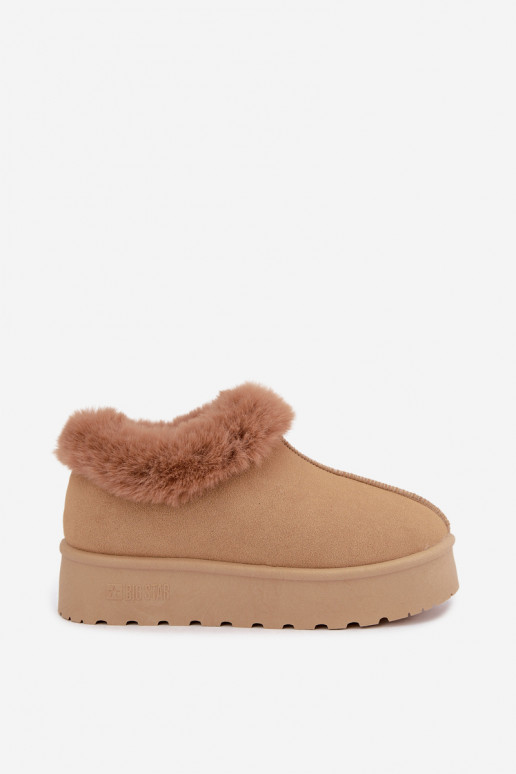 Botas de nieve con plataforma y piel Big Star UU274202 en marrón