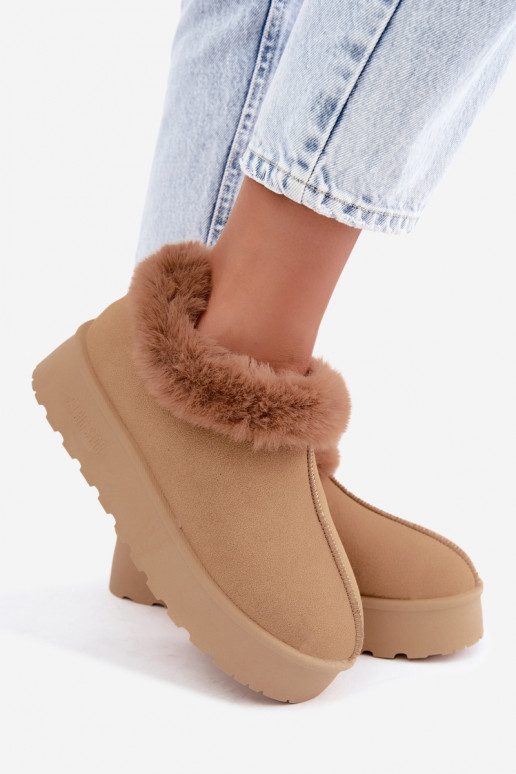 Botas de nieve con plataforma y piel Big Star UU274202 en marrón