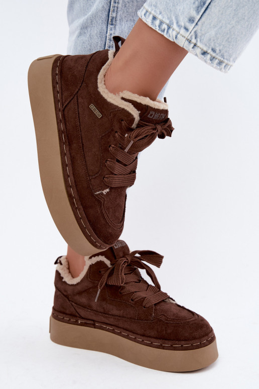 Botas de nieve con plataforma y cordones Big Star UU274188 en chocolate