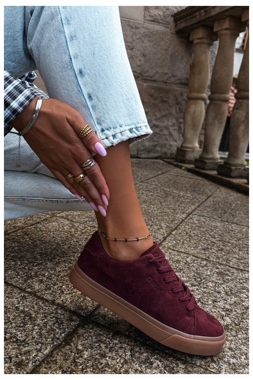 Zapatillas de mujer Big Star UU274242 en burdeos