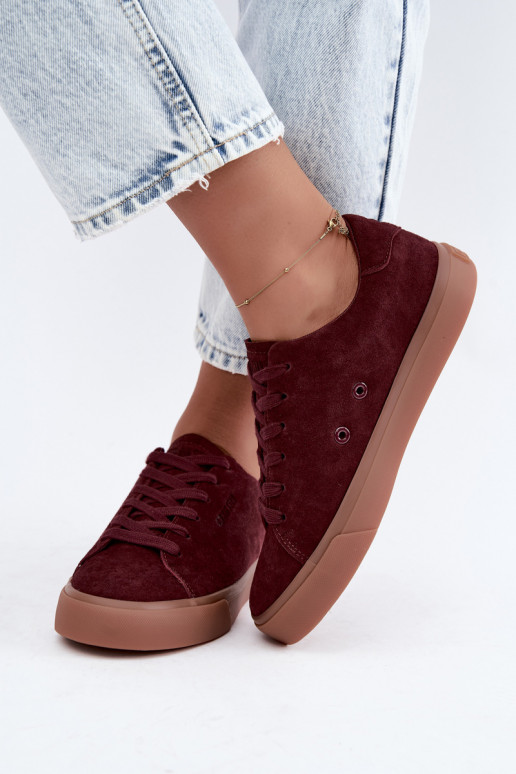 Zapatillas de mujer Big Star UU274242 en burdeos