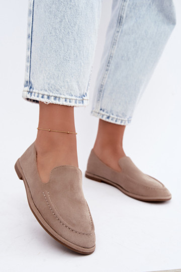 Mocasines para mujeres color arena Mireliah 2