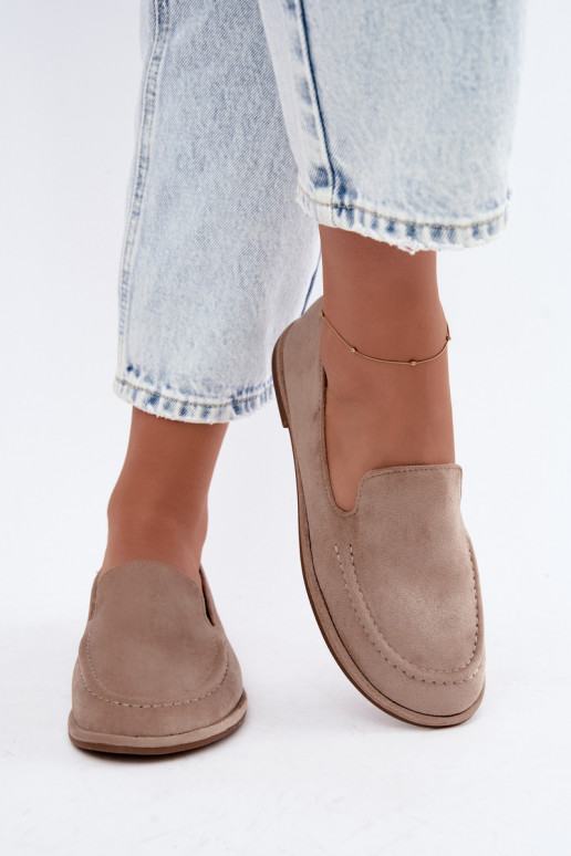 Mocasines para mujeres color arena Mireliah
