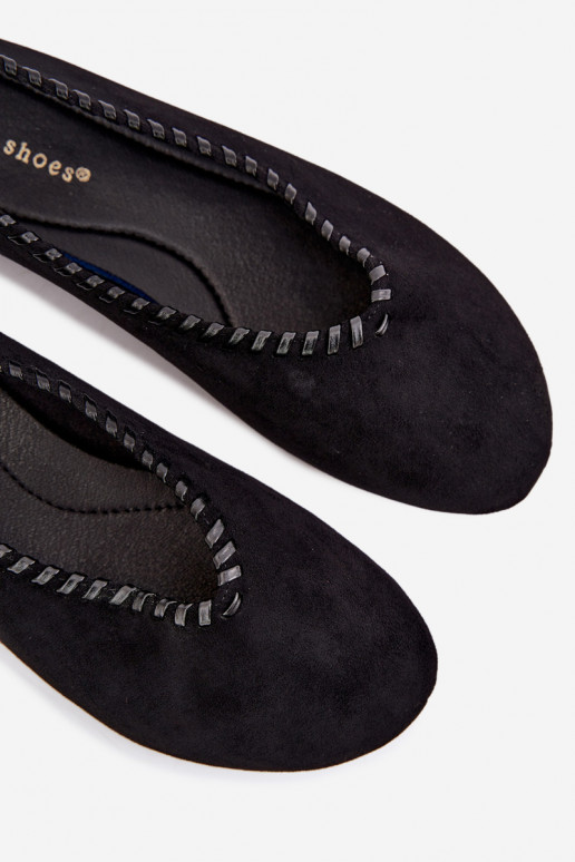 Bailarinas negras con detalle trenzado Talessa