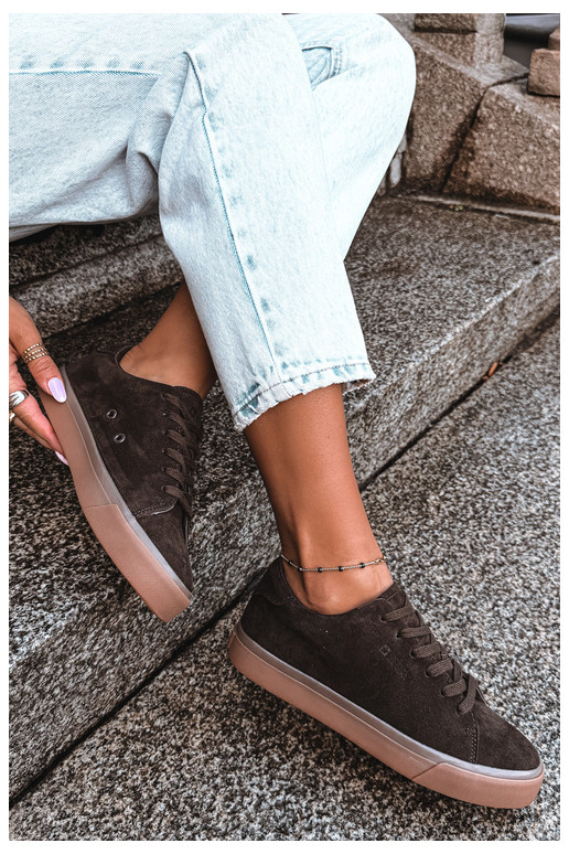 Zapatillas de mujer Big Star UU274243 color chocolate