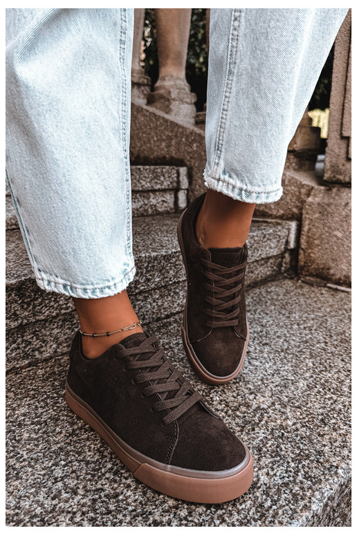 Zapatillas de mujer Big Star UU274243 color chocolate
