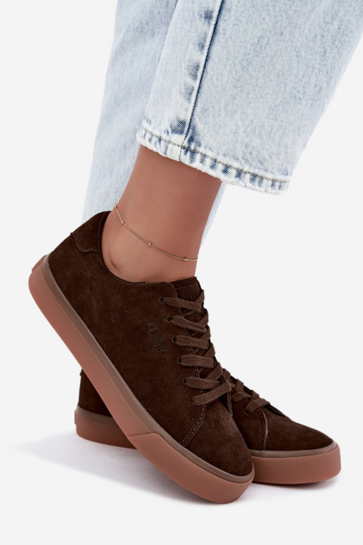 Zapatillas de mujer Big Star UU274243 color chocolate