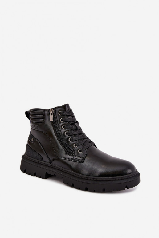 Botas de cuero negras aisladas para hombre Big Star UU174242
