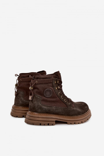Botas de ante marrón oscuro para hombre Big Star UU174254 2