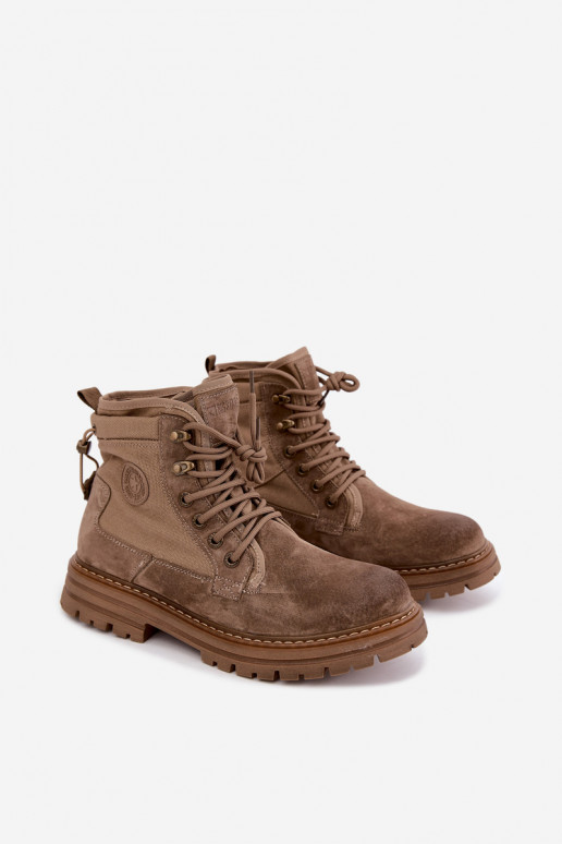 Botas de ante color arena para hombre Big Star UU174253