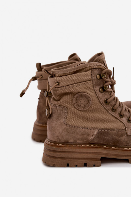 Botas de ante color arena para hombre Big Star UU174253