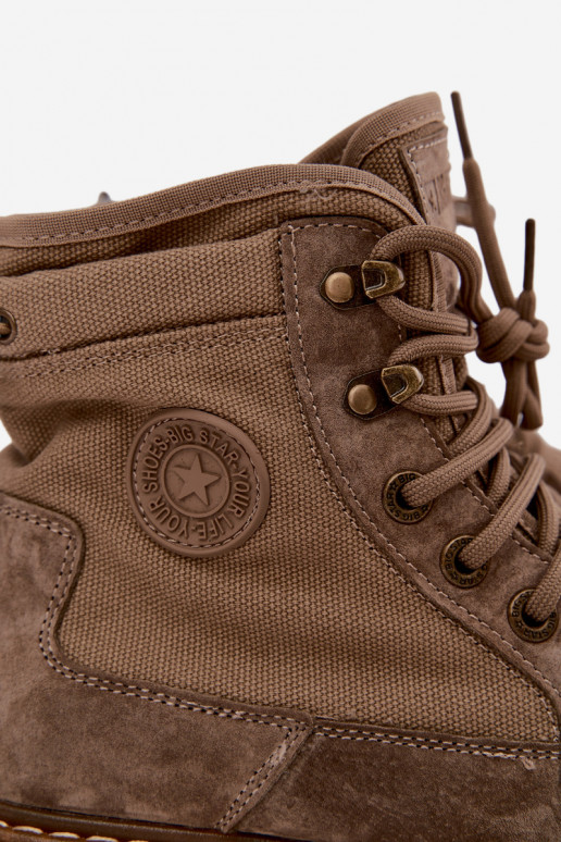 Botas de ante color arena para hombre Big Star UU174253