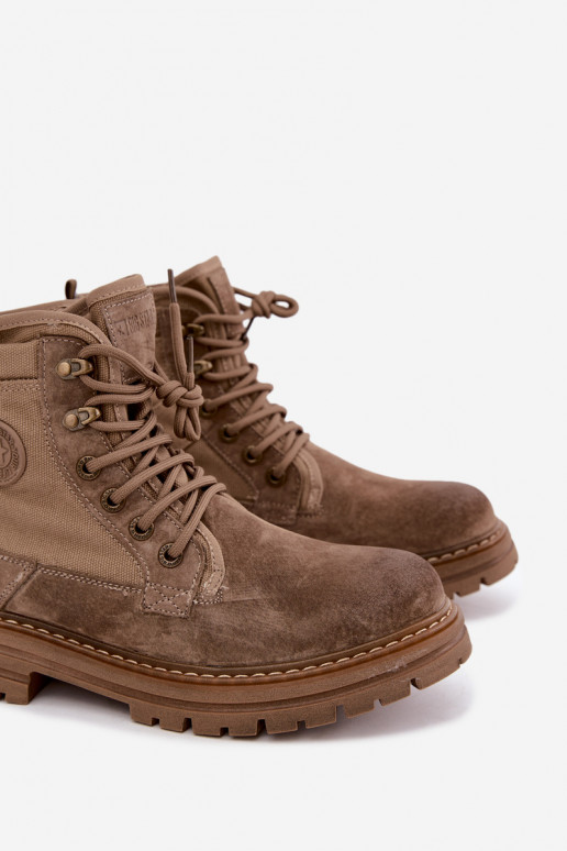 Botas de ante color arena para hombre Big Star UU174253