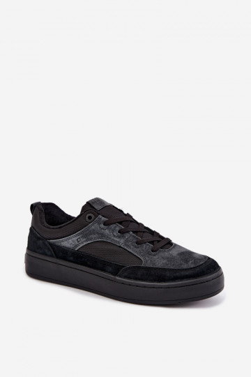 Zapatillas de ante negras aisladas para hombre Big Star UU174118