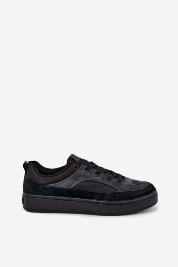 Zapatillas de ante negras aisladas para hombre Big Star UU174118 2