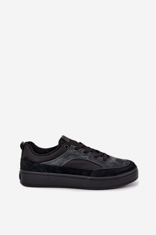Zapatillas de ante negras aisladas para hombre Big Star UU174118
