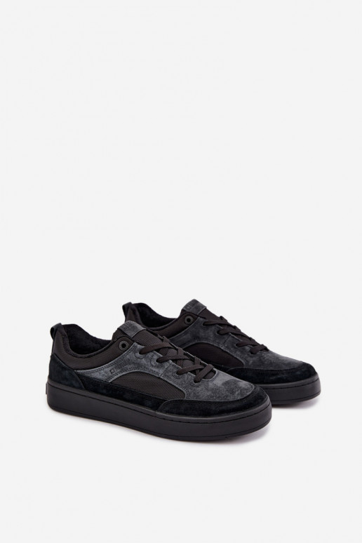 Zapatillas de ante negras aisladas para hombre Big Star UU174118