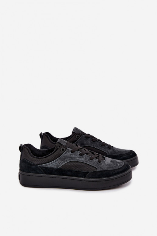 Zapatillas de ante negras aisladas para hombre Big Star UU174118