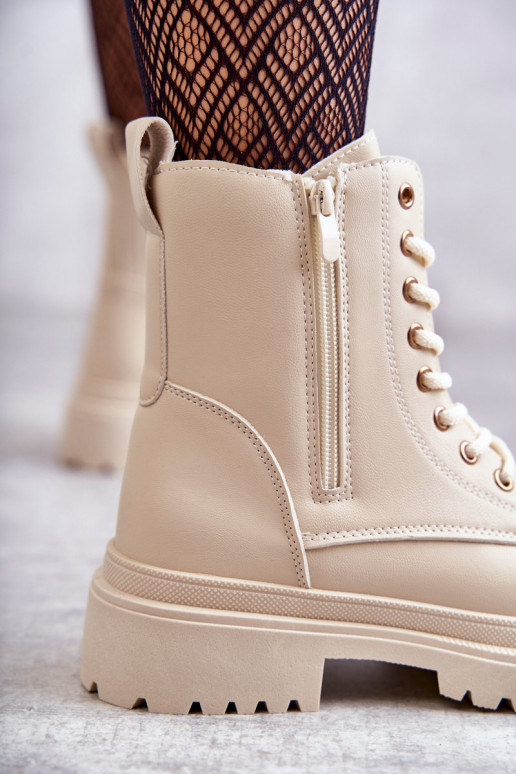 Botines aislados color marfil para mujer Dorchen
