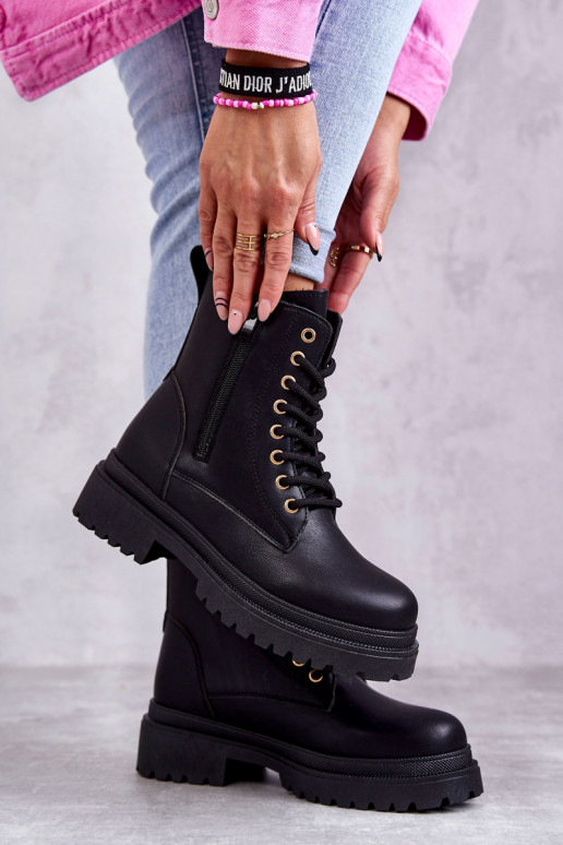 Botines aislados negros para mujer Dorchen