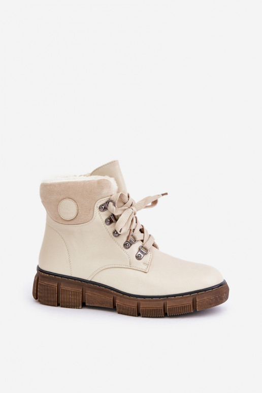 Botines aislados color arena para mujer Mevanisa
