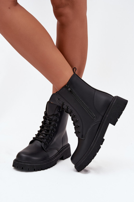 Botines de trabajo aislados negros para mujer Tavera