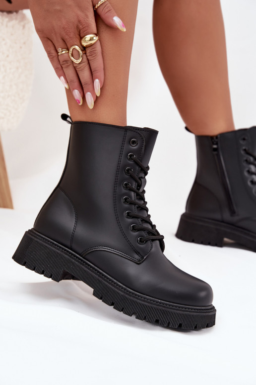 Botines de trabajo aislados negros para mujer Tavera