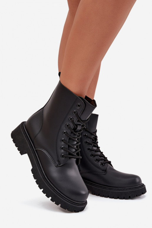 Botines de trabajo aislados negros para mujer Tavera