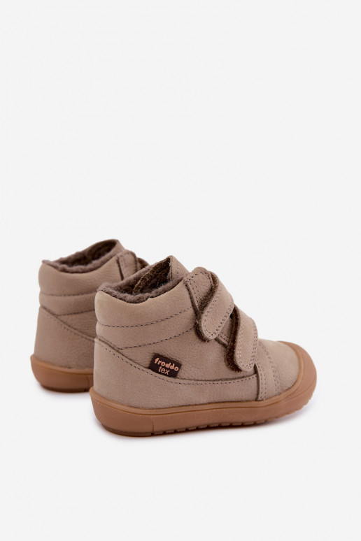 Botas de invierno de cuero para niños Froddo G2110138-4 color arena