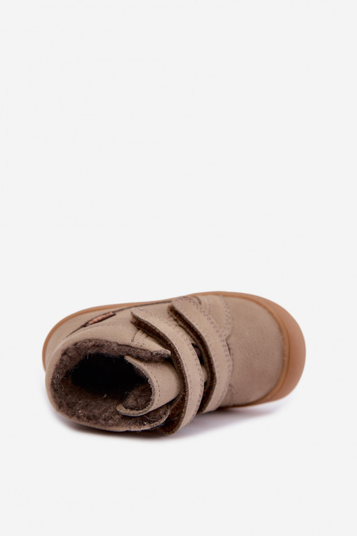 Botas de invierno de cuero para niños Froddo G2110138-4 color arena