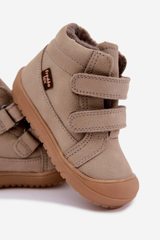 Botas de invierno de cuero para niños Froddo G2110138-4 color arena
