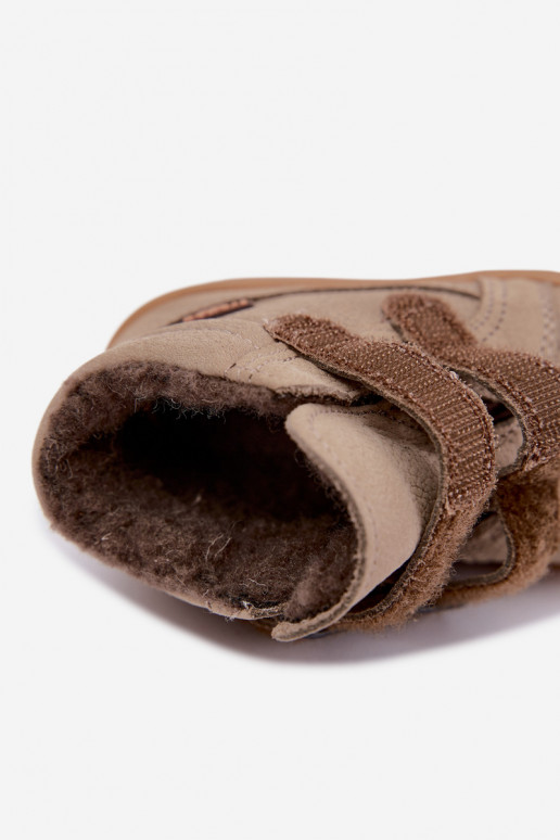 Botas de invierno de cuero para niños Froddo G2110138-4 color arena
