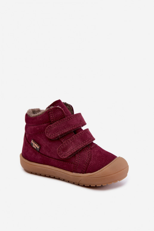 Botas de invierno de cuero para niños Froddo G2110138-12 color burdeos