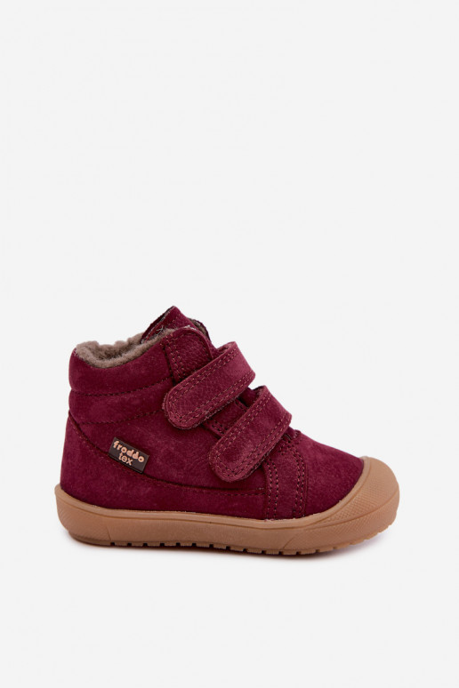 Botas de invierno de cuero para niños Froddo G2110138-12 color burdeos