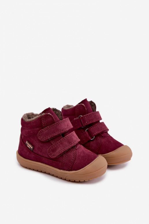 Botas de invierno de cuero para niños Froddo G2110138-12 color burdeos