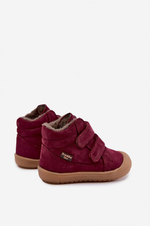 Botas de invierno de cuero para niños Froddo G2110138-12 color burdeos