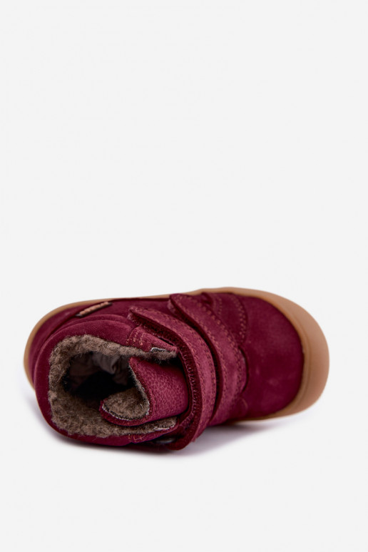 Botas de invierno de cuero para niños Froddo G2110138-12 color burdeos