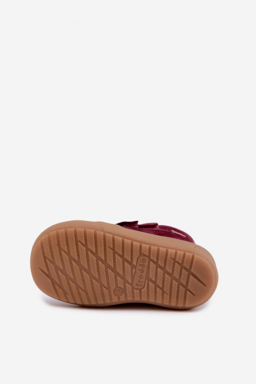 Botas de invierno de cuero para niños Froddo G2110138-12 color burdeos
