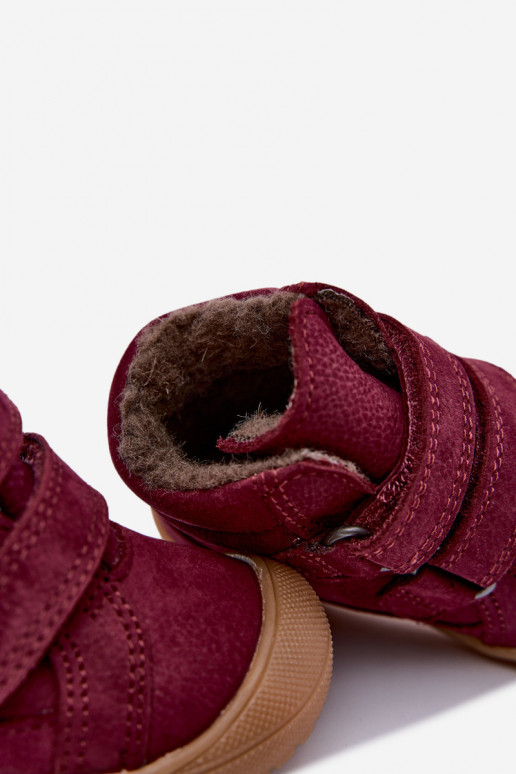 Botas de invierno de cuero para niños Froddo G2110138-12 color burdeos