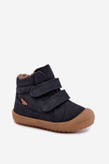 Botas de invierno de cuero para niños Froddo G2110138 azul oscuro