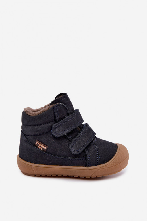Botas de invierno de cuero para niños Froddo G2110138 azul oscuro
