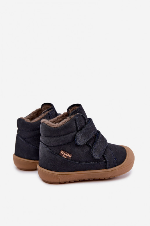 Botas de invierno de cuero para niños Froddo G2110138 azul oscuro